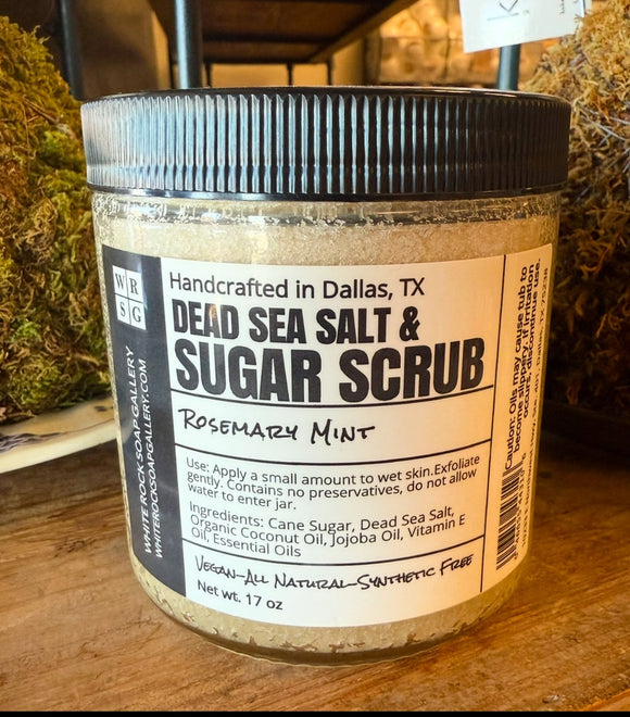 Dead Sea Salt & Sugar Scrub - Moisturizing (Rosemary Mint)