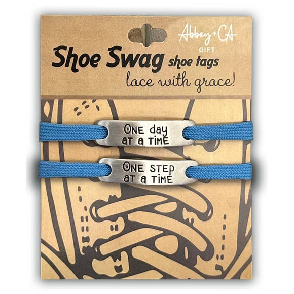 Shoe Swag Shoe Tag Blue- One Day At A Time