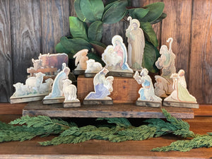 Vintage Style Nativity Scene