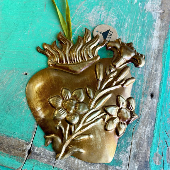 Chaste Heart of St Joseph Metal Ornament