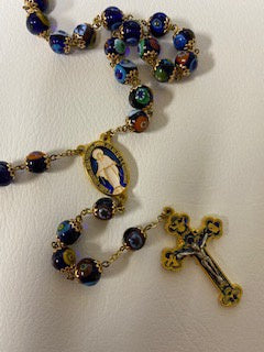 Enamel Spanish Miraculous Medal Rosary
