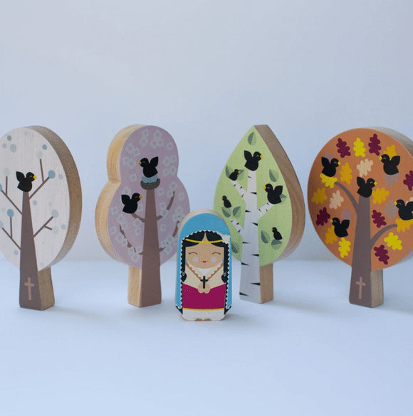 St. Kateri's Forest Wooden Set