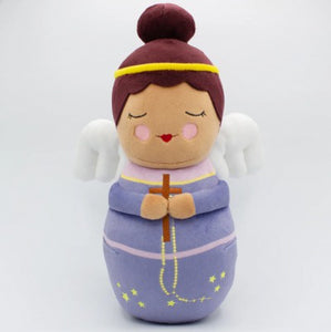 10" Guardian Angel Brunette Plush Doll