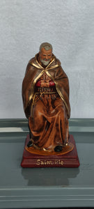 7" Seated St Padre Pio Hand Painted Statue
