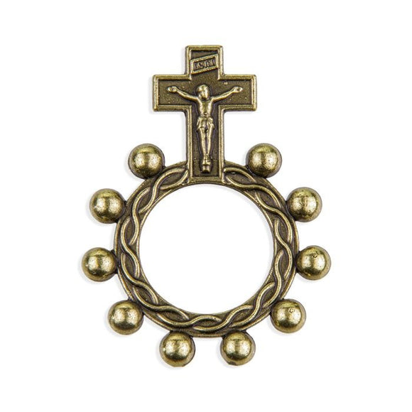 Bronze Tone Finger Rosary