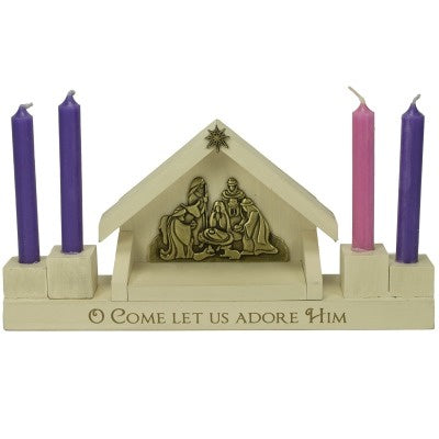 Come Let Us Adore Him Nativity Advent Wreath