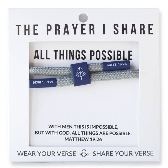All Things Possible Cord Bracelet
