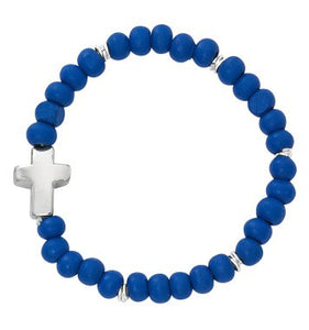 Blue Wood Baby Bracelet