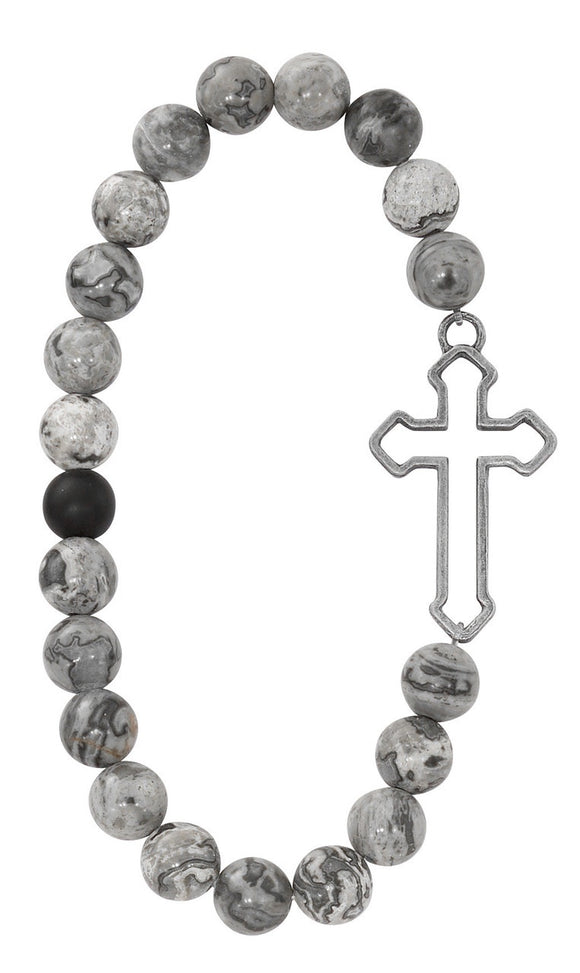 Cross Stretch Bracelet Picasso Stone