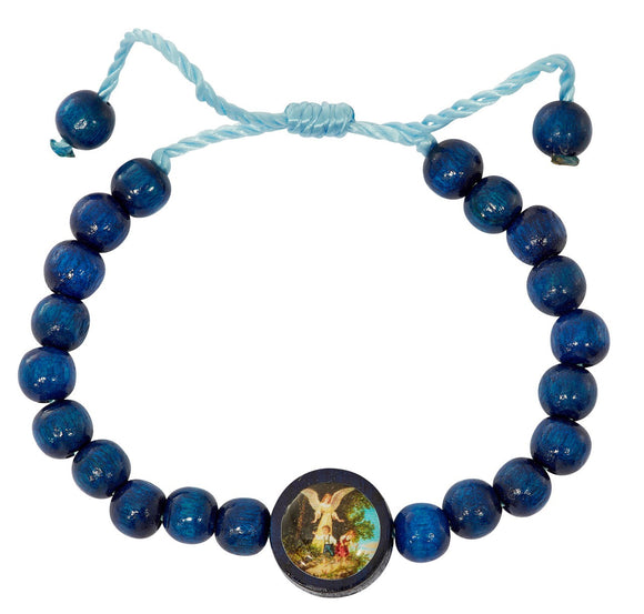 Blue Guardian Angel Corded Baby Bracelet
