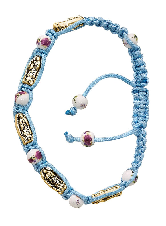 Aqua Guadalupe Cord Bracelet