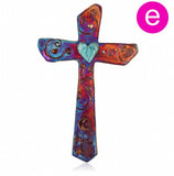 10" Handmade Raku Wall Cross