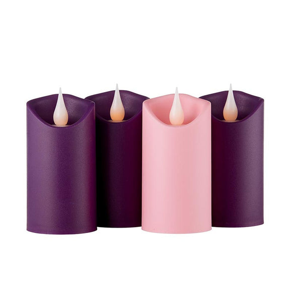 Flameless LED Advent Small Pillar Candle