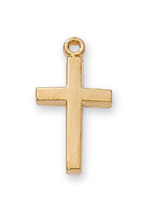 Gold Over SS Baby Cross 13 Inch Chain