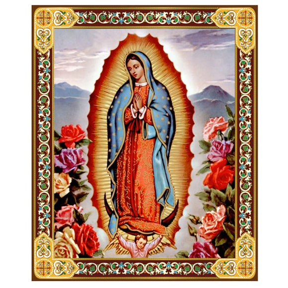 OLO Guadalupe Gold Foil Wooden Icon