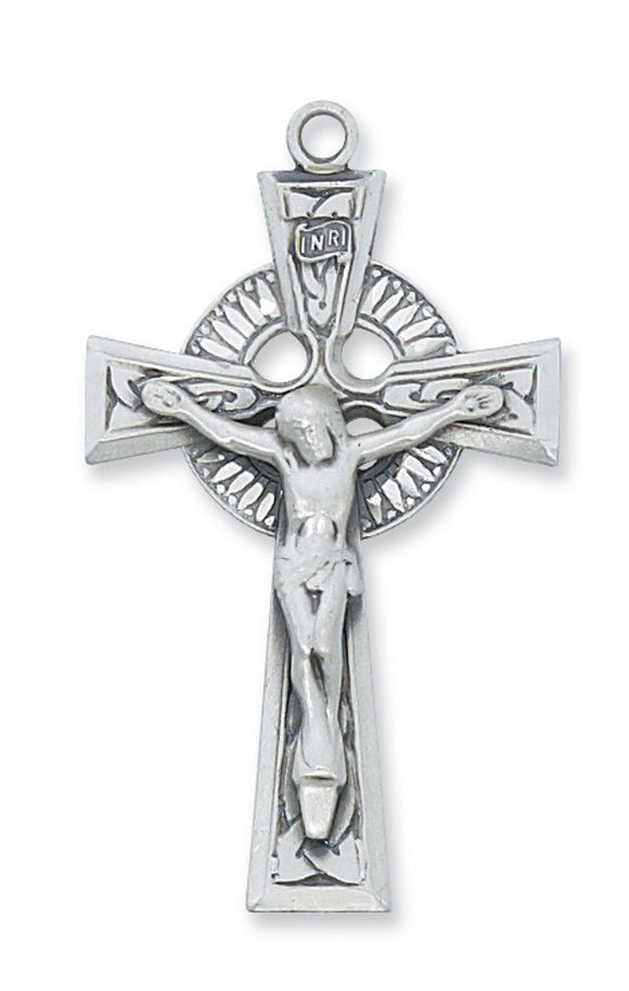 Celtic Crucifix SS 24 Inch Chain