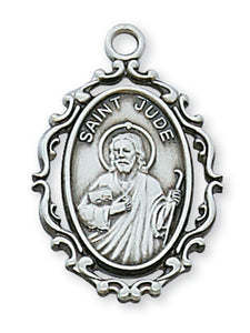 St Jude SS Round Medal Necklace