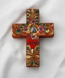 4" Hand Painted OLO Guadalupe Cross