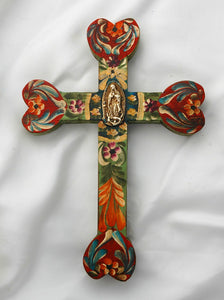9" OLO Guadalupe Hand Painted Cross