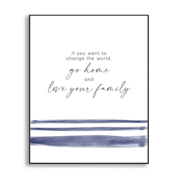 Love Your Family St Mother Teresa Framed Quote
