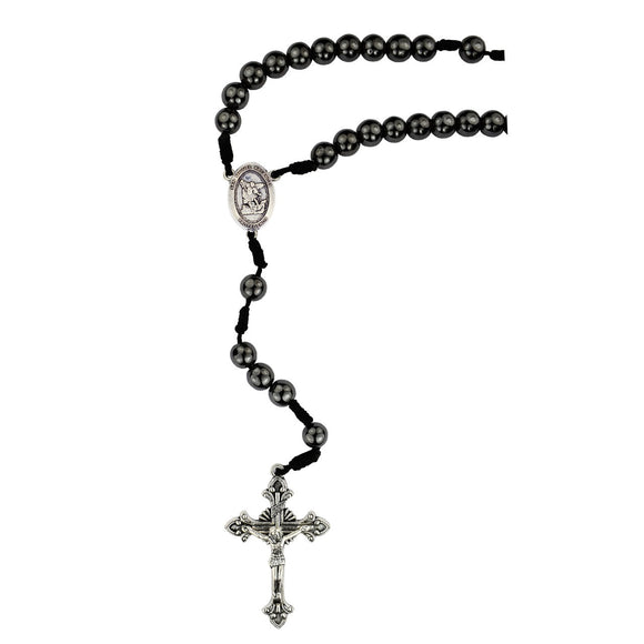 8MM St Michael Hematite Corded C