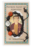 Patron Saint of Athletes - St Sebastian Corded Bracelet