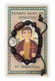 Patron Saint of Athletes - St Sebastian Corded Bracelet