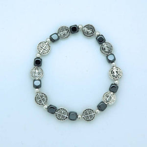 St Benedict Beaded Stretch Bracelet