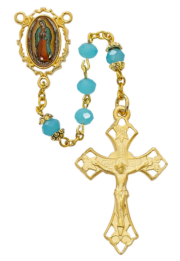 6mm OLO Guadalupe Gold Plated Rosary