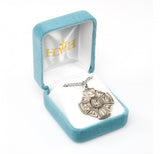 SS 1.2" Round 4-Way Medal Necklace 24" Chain