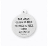 SS St Michael The Archangel Round Medal 24 Inch Chain