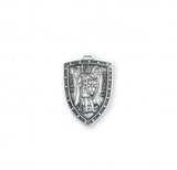 SS St Michael The Archangel Shield 18 Inch Chain