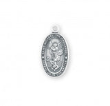 St Michael High Profile SS Large Oval Necklace