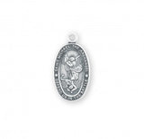 St Michael High Profile SS Small Oval Necklace