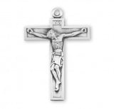 Short Top SS Crucifix 24 Inch Chain