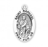 St Raphael Archangel Large SS Medal 24 Inch Chain