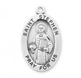 St Stephen SS Large Oval Necklace