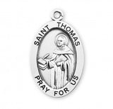 St Thomas Aquinas SS Large Oval 24 Inch Chain