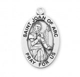 SS St Joan of Arc Large Oval Medal 24 Inch Chain