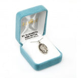 St Elizabeth Ann Seton SS .9" Small Oval Medal Necklace 18" Chain