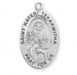 St Kateri Tekakwitha SS Small Oval Necklace