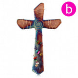 10" Handmade Raku Wall Cross