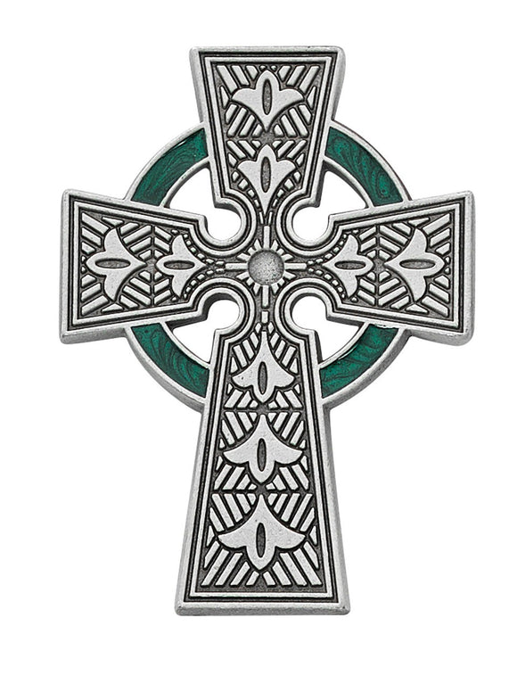 Auto Visor Clip Enameled Celtic Cross