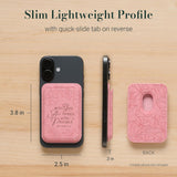 Things Are Possible Pink Faux Leather Phone Wallet - Matthew 16:26