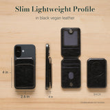 Cross Black Faux Leather Phone Wallet with Stand