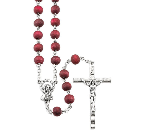 6mm Rose Scented Red Wood Bead Rosary