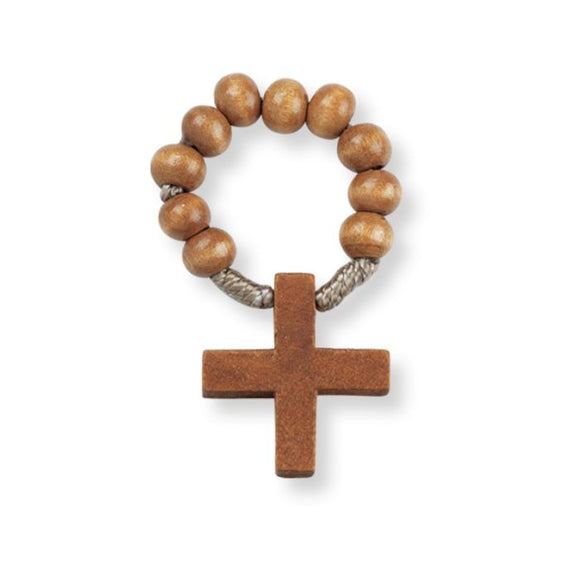 Light Wood Finger Rosary