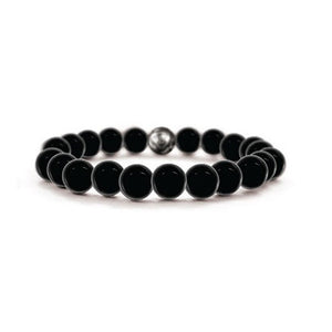 St Michael Men's Brigade Black Onyx Bead Bracelet