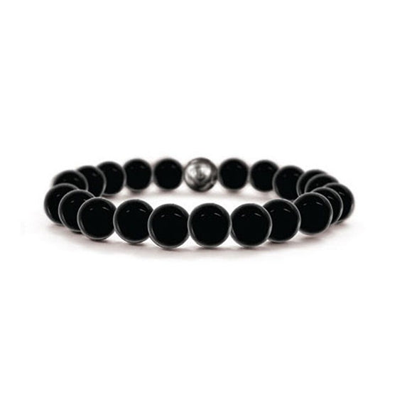 St Michael Men's Brigade Black Onyx Bead Bracelet