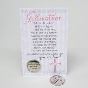 Godmother Handmade Pewter Coin & Sentiment